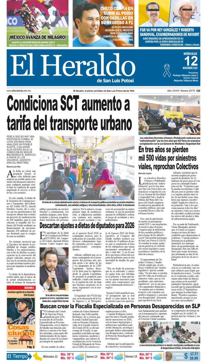 Edición impresa 12 de noviembre de 2025