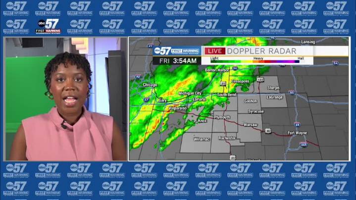 Rainy start to the day, Fair by afternoon