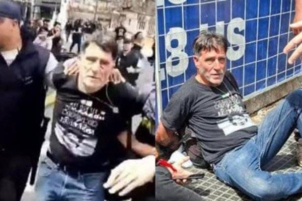 Videos: detuvieron y esposaron al Padre Paco Olveira en la marcha de los jubilados