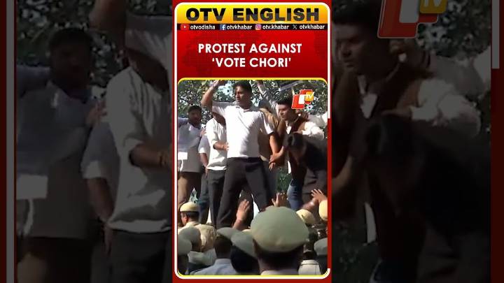 Indian Youth Congress Workers Protest Against Alleged Vote Theft During The Haryana Elections