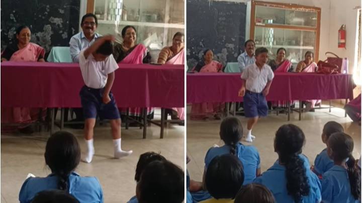 Little boy dances to Hrithik Roshan's Janaab-e-Aali as classmates cheer in viral video