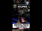 Memorial grows for Burbank police dog shot, killed in line of duty