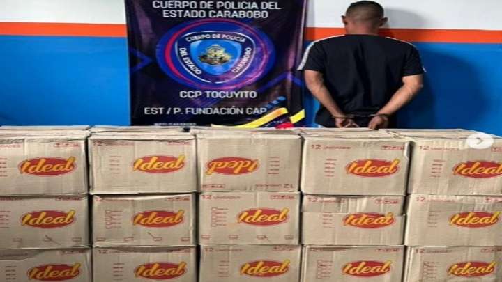 Cae sujeto por contrabando de 30 cajas de aceite vegetal en Tocuyito