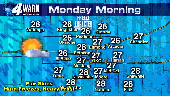 Hard Freezes coming with a weekend strong cold front, ending our growing season.