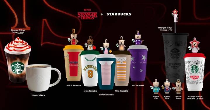 Starbucks lanza colección de Stranger Things en México: fecha, productos y cómo conseguirla