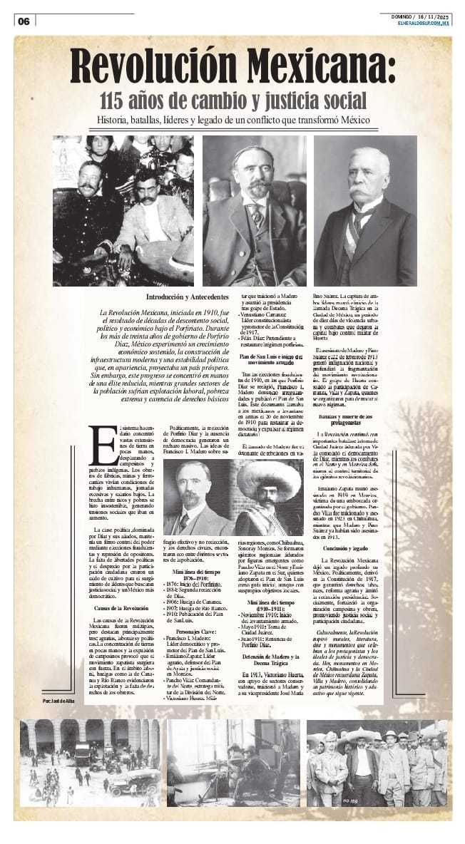 REVOLUCIÓN MEXICANA; EL CONFLICTO QUE TRANSFORMÓ LA NACIÓN A SANGRE Y FUEGO
