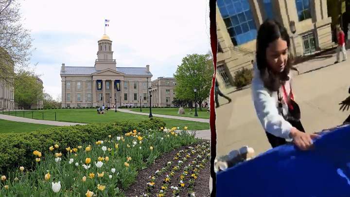 University of Iowa student accused of flipping TPUSA and YAF tables on campus