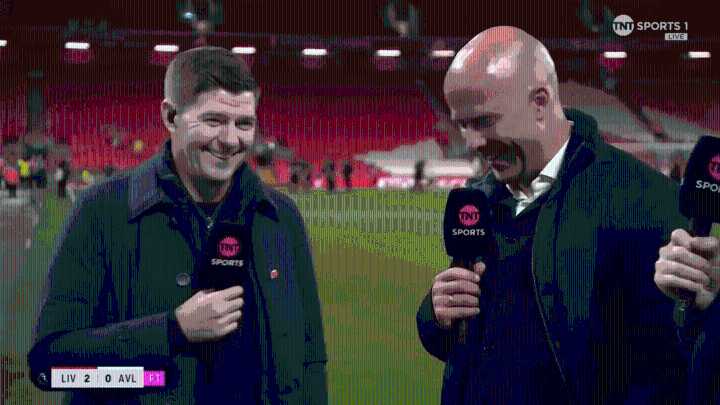 Arne Slot awkwardly mentions Steven Gerrard invite as pair finally meet on live TV