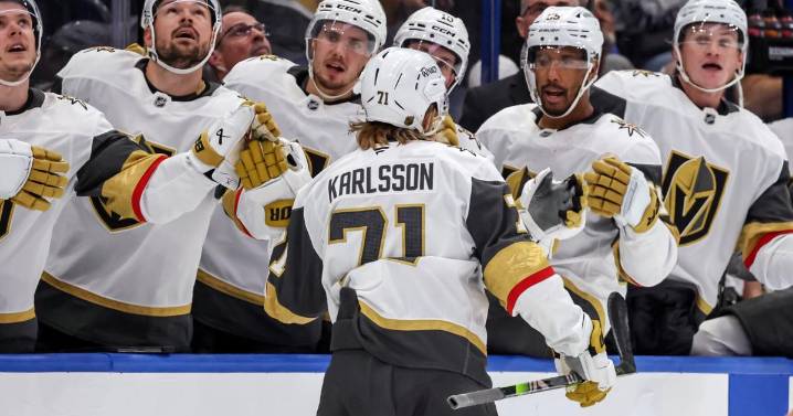 Golden Knights' William Karlsson ruled out after apparent injury against Ducks