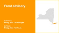 NY weather: Frost advisory issued for Westchester and Suffolk counties for Friday
