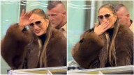 Jennifer Lopez lands in India for billionaire wedding, waves and blows kiss to paps
