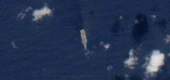 Satellite Photo Shows US Carrier Strike Group in Caribbean Waters