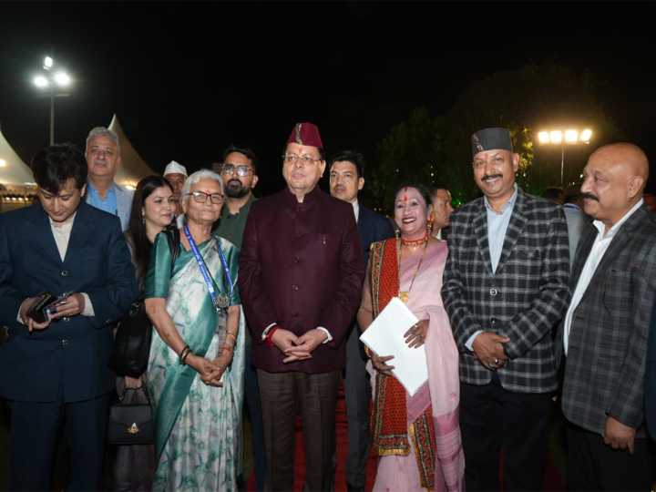 Uttarakhand CM Pushkar Singh Dhami welcomes NRUs at his residence