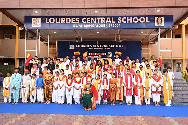 Mangaluru: Lourdes Central School celebrates Kannada Rajyotsava Day