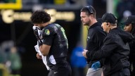 Oregon football's Dante Moore discusses nose injury…