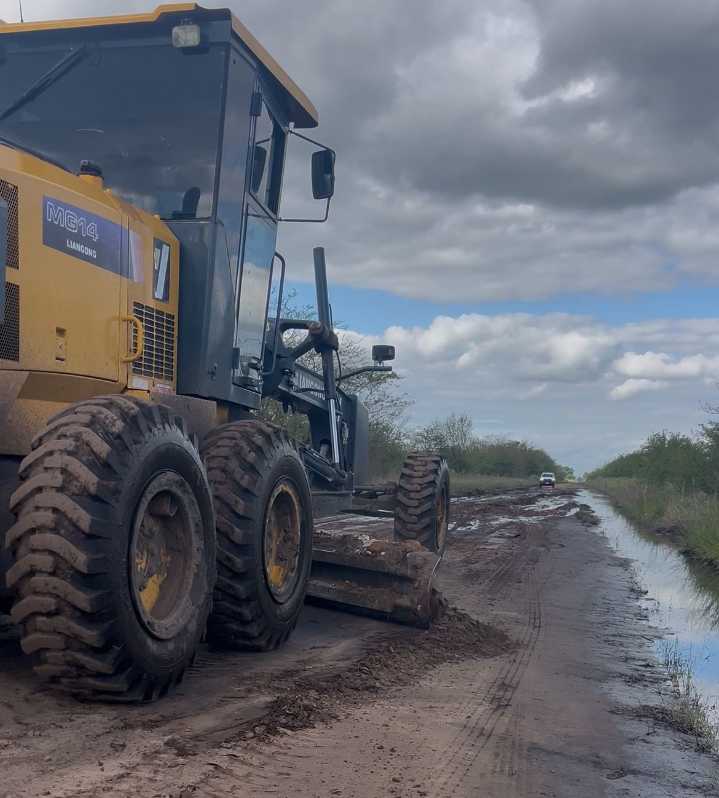 Intensos trabajos en el camino Dudignac