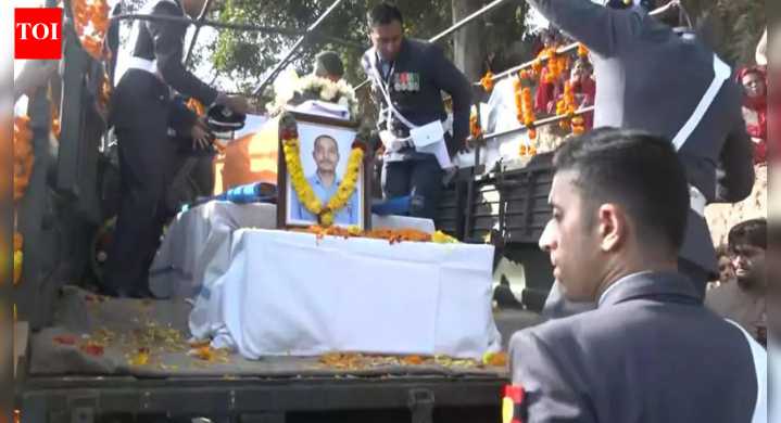 Teary farewell, heartfelt tributes: Wing Commander Namansh Syal’s mortal remains reach native village; last rites in Kangra