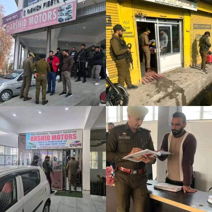 J&K Police launch comprehensive physical verification of vehicles and dealer records in Shopian