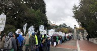 UC service workers strike for housing support and affordable healthcare premiums