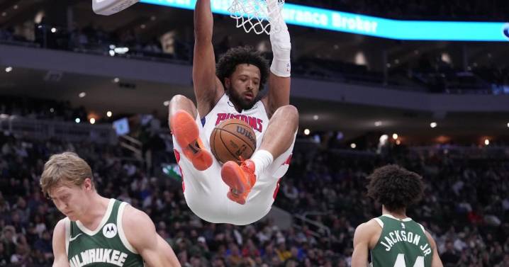 Cunningham helps Pistons breeze past Bucks 129-116 for 12th consecutive victory