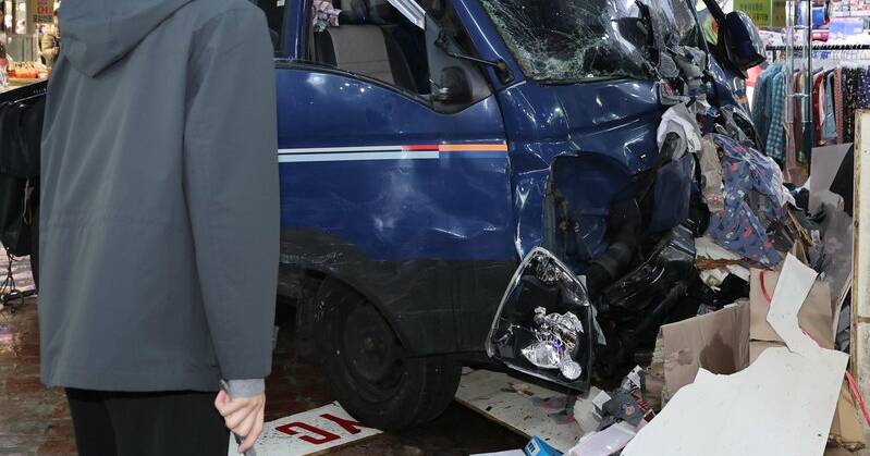 Two dead, 18 hurt as truck rams South Korean market