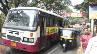 Autos hijack bus bays
