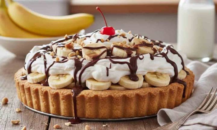 Tarta de banana split: una receta muy fácil y con un sabor irresistible