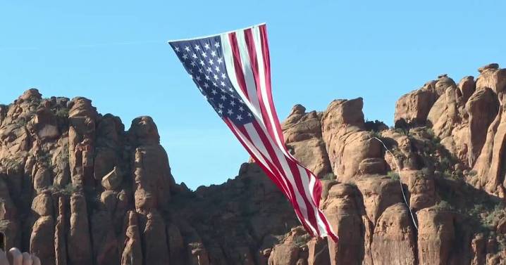 Giant American flag honors veterans in southern Utah's Snow Canyon
