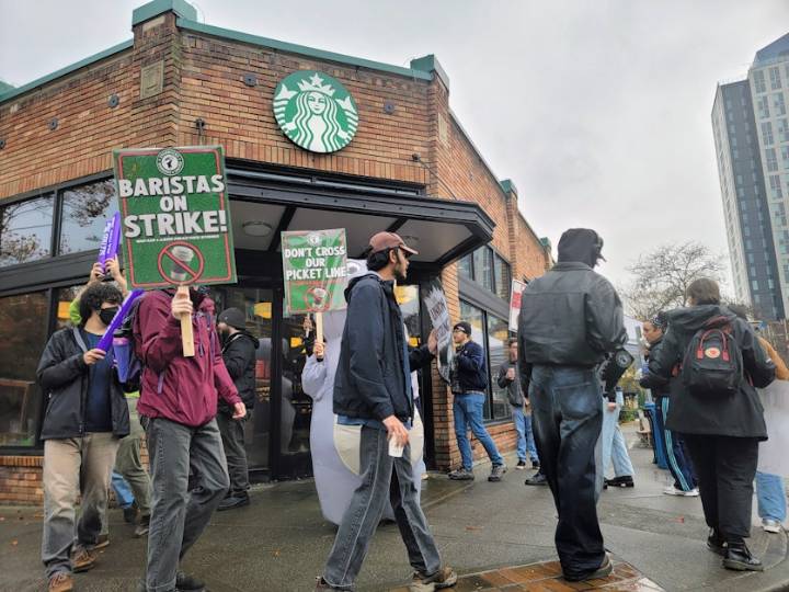 Unionized Starbucks' workers strike in Seattle, across the country