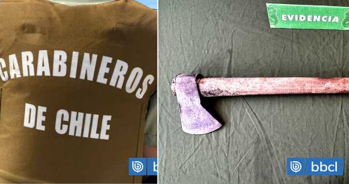 Hombre circulaba semidesnudo y con hacha amenazando a transeúntes en Ancud: fue baleado por policías