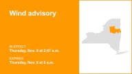 Update: New York placed under a wind advisory until Thursday morning