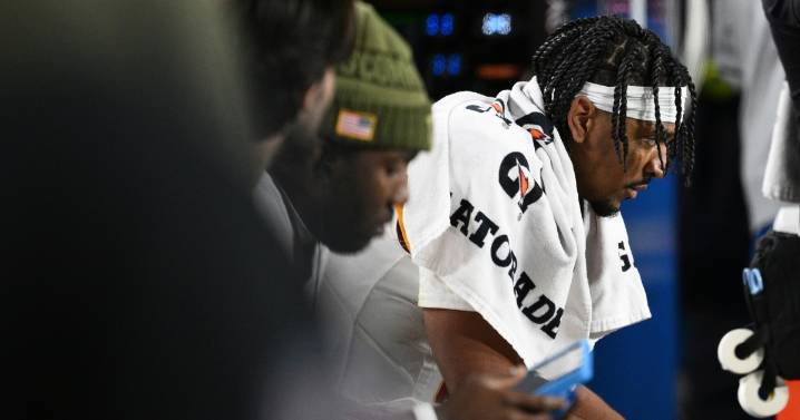 Commanders quarterback Jayden Daniels suffers left elbow injury in loss to Seahawks