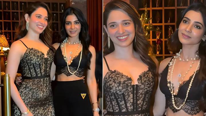 Samantha Ruth Prabhu, Tamannaah Bhatia raise temperatures at an event in Mumbai