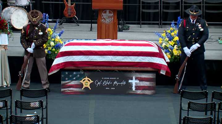 Community members gather to honor legacy of Corporal Blake Reynolds following fatal crash