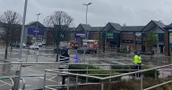 Elk Mill Shopping Park issues update after roof tiles become loose during Storm Claudia