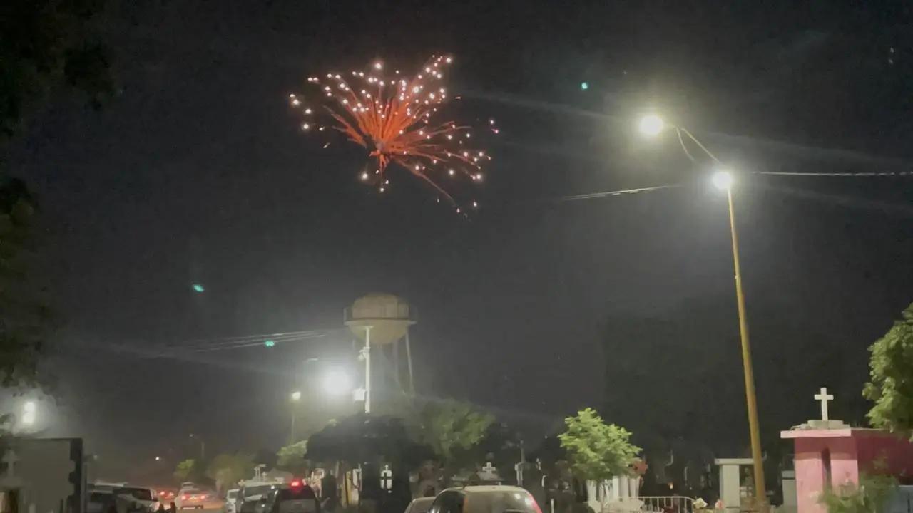 Sigue uso de pirotecnia en panteones de Cajeme; hay 2 personas detenidas