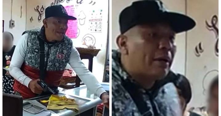 ¡La encañonan frente a los clientes! Violento asalto en panadería de Chalco; ladrón roba dinero y pertenencias