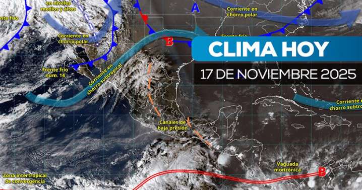 Alerta por clima en México: Frente frío provocará nieve, lluvias fuertes y vientos hoy 17 de noviembre