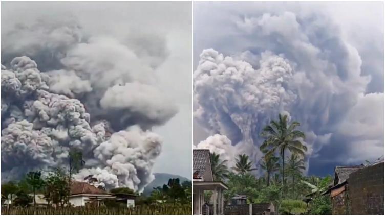 Monte Semeru en erupción, ceniza alcanzó 16 mil metros de altura 🎦