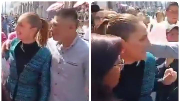 Hombre acosó a la presidenta de México en pleno evento público; este es el video