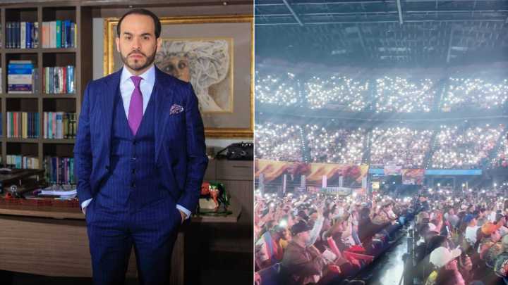 Abelardo de la Espriella llena el Movistar Arena en su primer mitin: 'Colombia va a escuchar nuestro rugido'