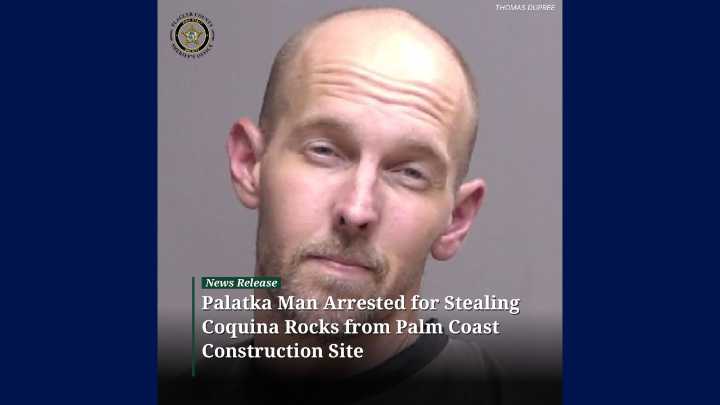 Alleged coquina rocks theft arrested after attempting to sell items on Facebook, deputies say