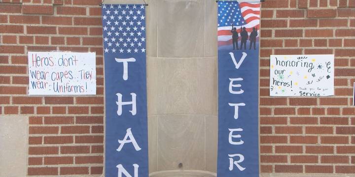 Alcott Elementary honors veterans with free lunch