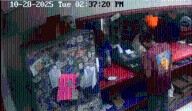 Small business security camera captures a man stealing their tip jar