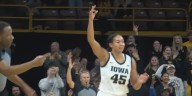 Freshman Layla Hays has first double-double, No. 21 Iowa women cruise to 100