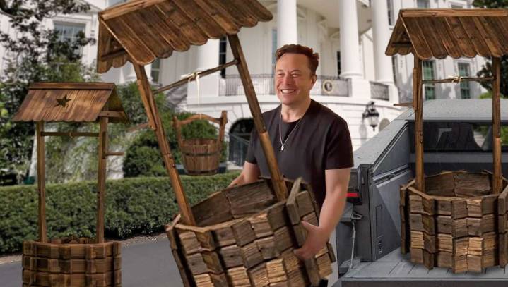 Elon Musk Getting Ready To Haul 3 Wells To White House Door So He Can Knock And Say, 'Well, Well, Well'