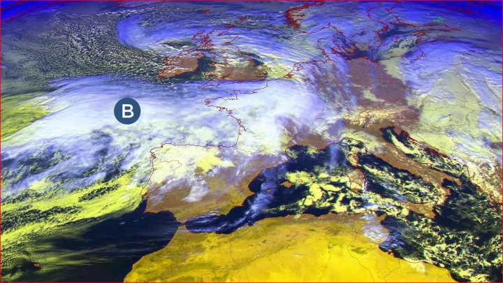 Aviso por chuvias fortes no interior de Pontevedra