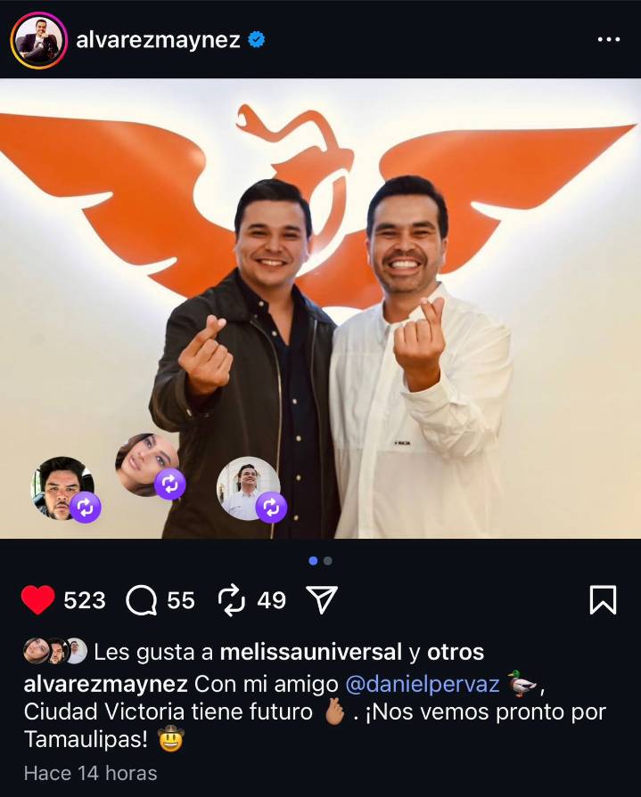 Destapa Máynez a Daniel Pérez Vázquez como posible candidato de MC a la alcaldía de Victoria