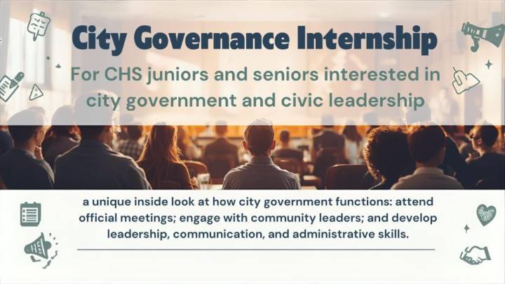 City Governance internship opportunity for CHS students