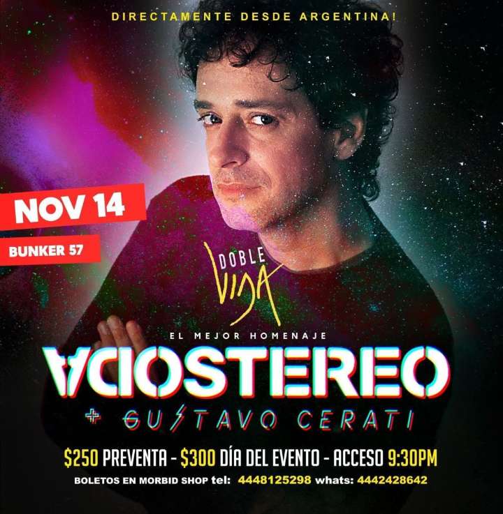 MÚSICA DE SODA STEREO Y PXNDX HARÁ VIBRAR SAN LUIS POTOSÍ